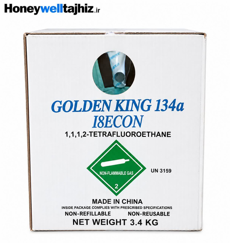 گاز R134a گلدن کینگ ایسکون ۳ کیلو ۴۰۰ گرمی خالص