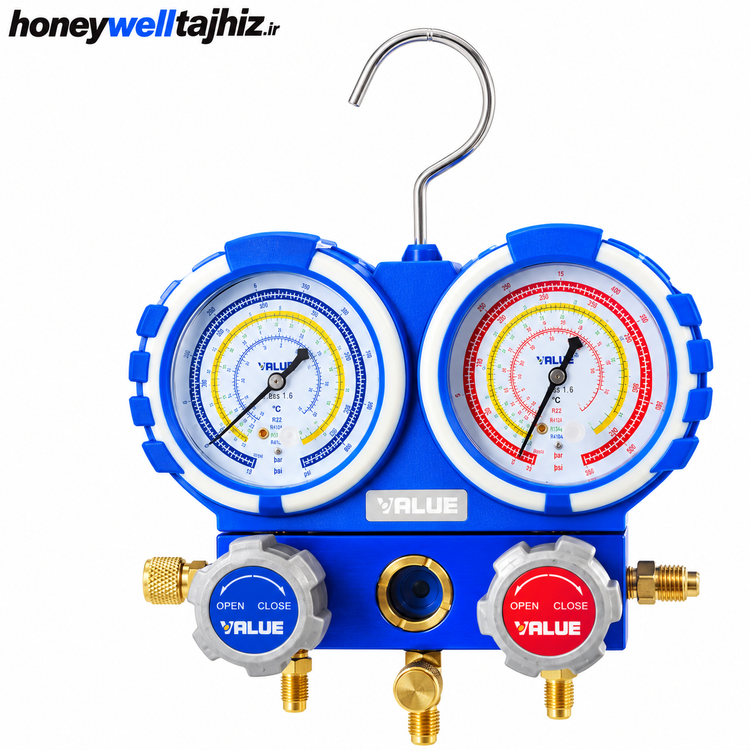 منیفولد گیج دوقلو ولئو مدل VMG-2-R22-B