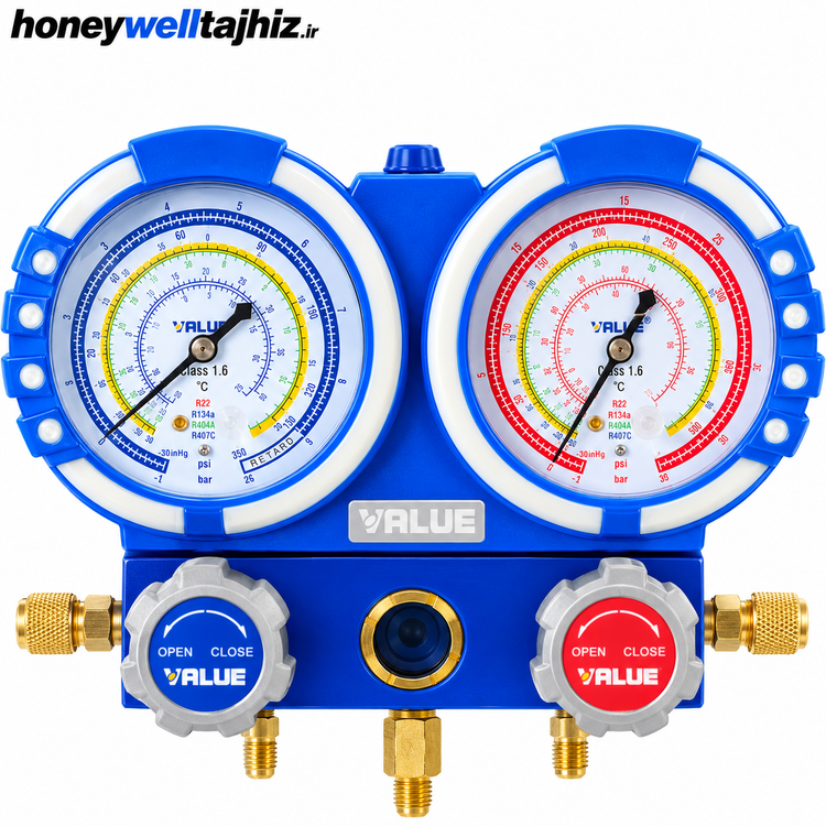 منیفولد گیج دوقلو ولئو مدل VMG-2-R22-B