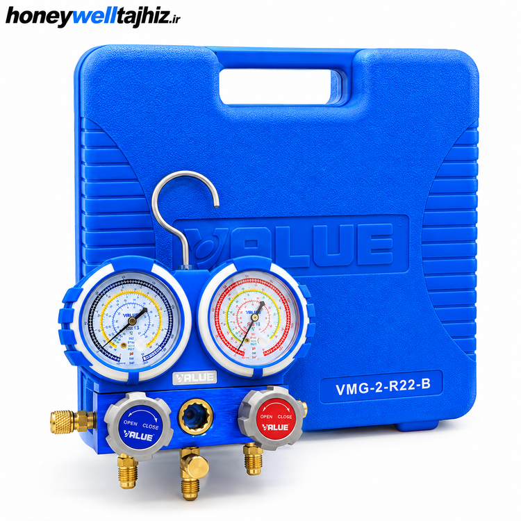 منیفولد گیج دوقلو ولئو مدل VMG-2-R22-B