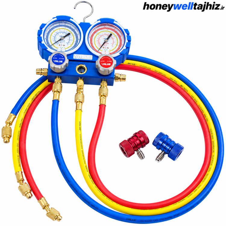 منیفولد گیج دوقلو ولئو مدل VMG-2-R134a همراه با کوپلینگ