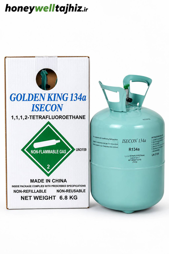 گاز R134a گلدن کینگ ایسکون ۶ کیلو ۸۰۰ گرمی خالص
