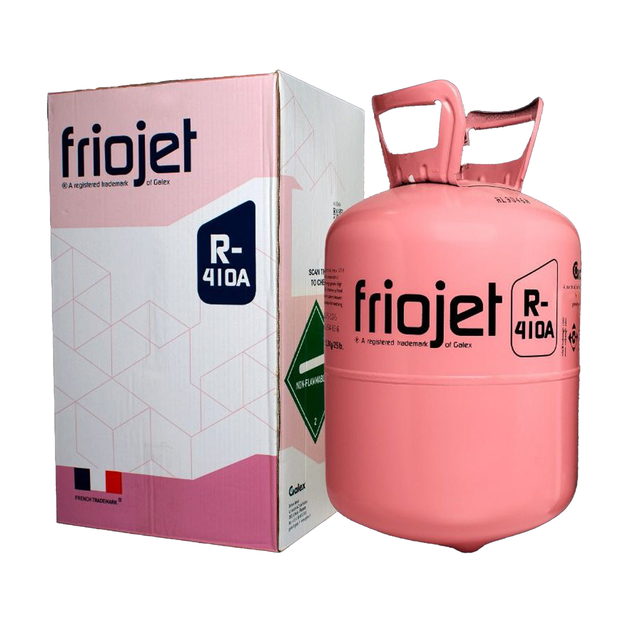 گاز r410a مارک frioget فرانسه وزن ۲ کیلو ۵۰۰ گرم خالص
